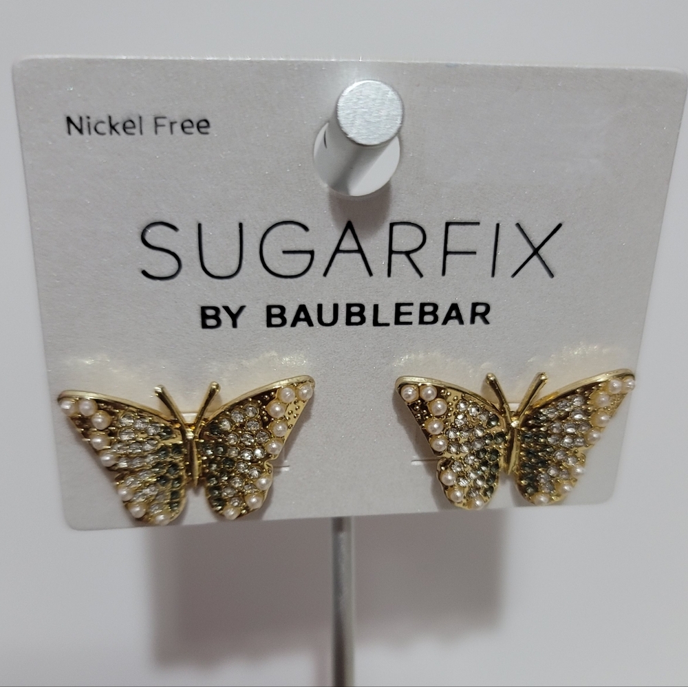 Baublebar Sugarfix Butterfly Gold Tone With Rhinestones